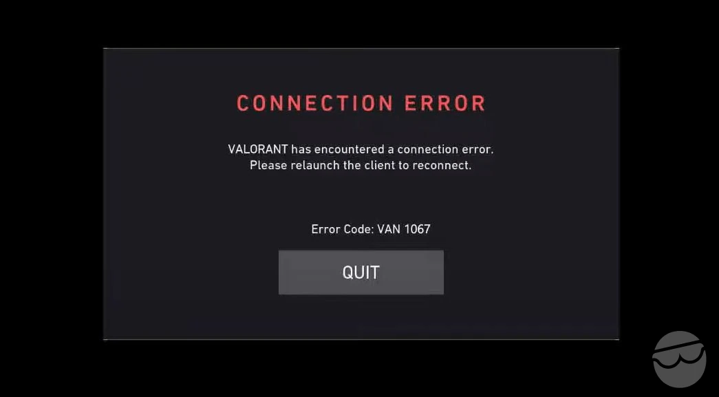 valorant error 1067