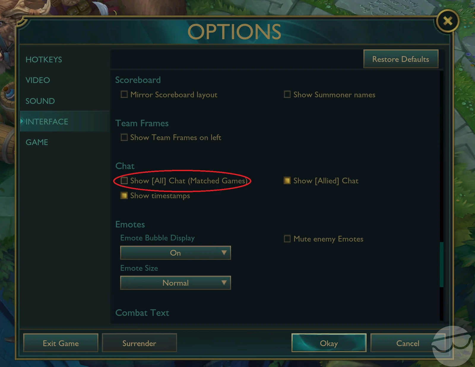 mutting everyone in lol settings