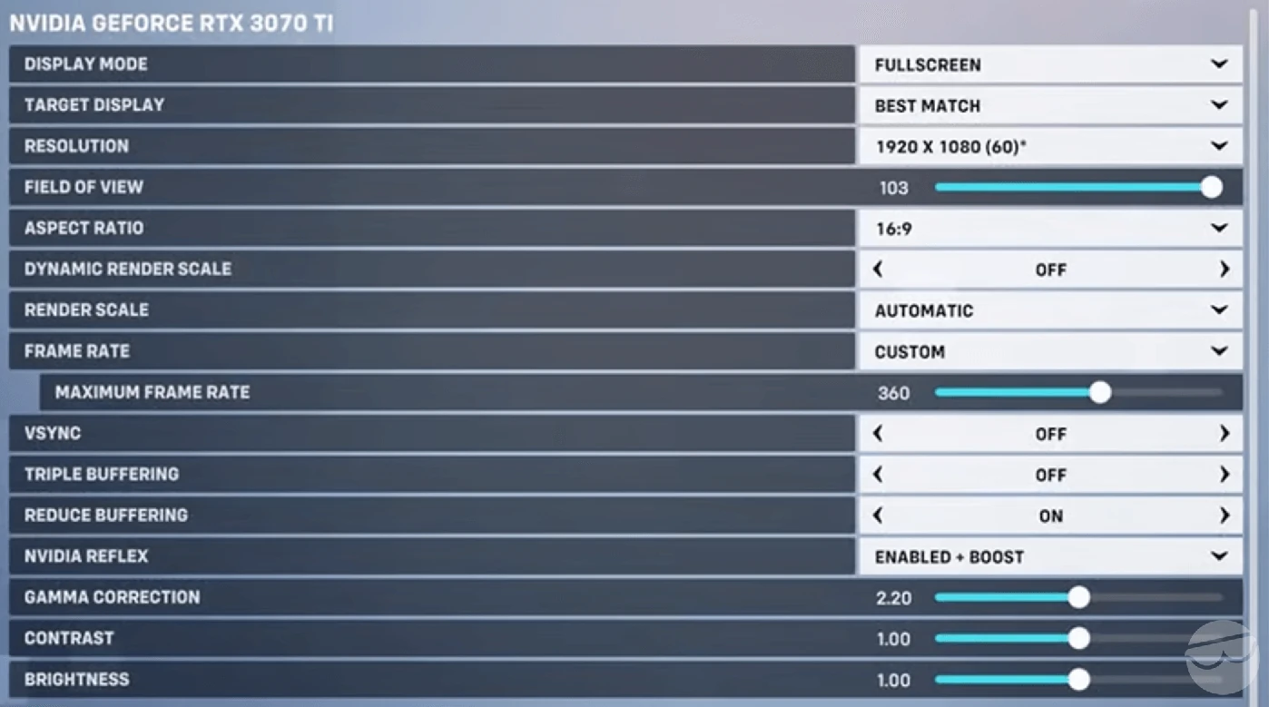 ow video settings