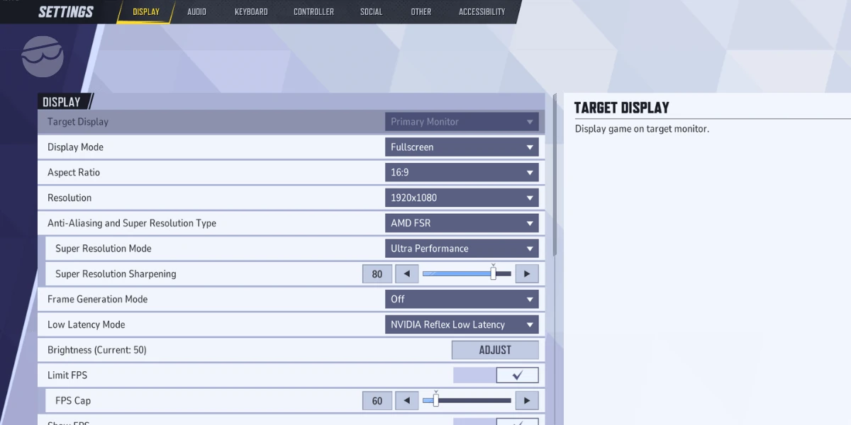 best display settings for Marvel rivals