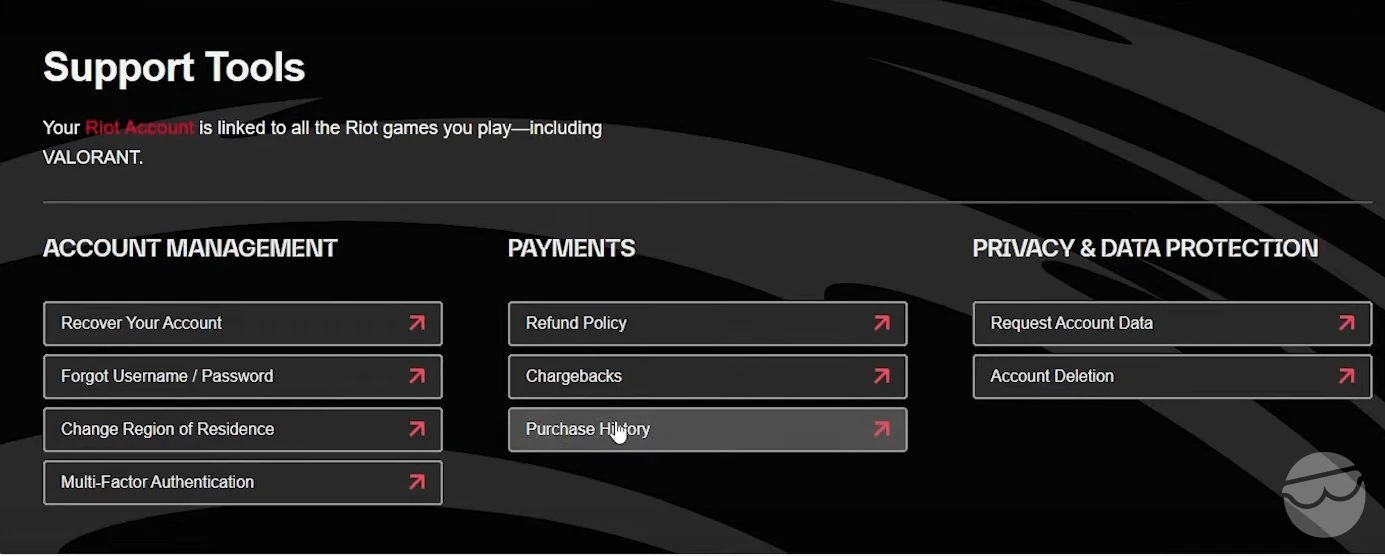 how to check purchase history valorant