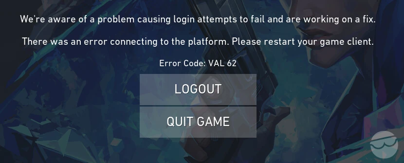 valorant error 62