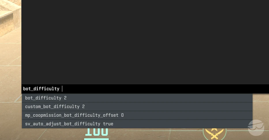 change bot difficulty console commands cs2