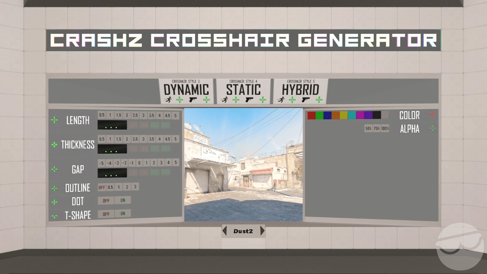 cs2 crosshair map