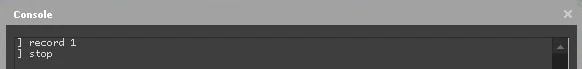 record 1; stop