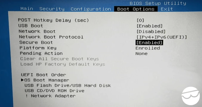 enable secure boot in bios for vlorant