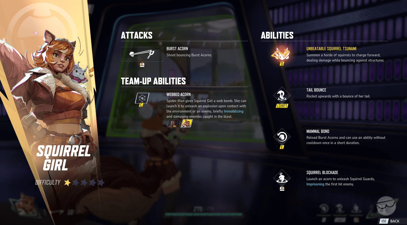 squirrel girl abilities marvel rivals