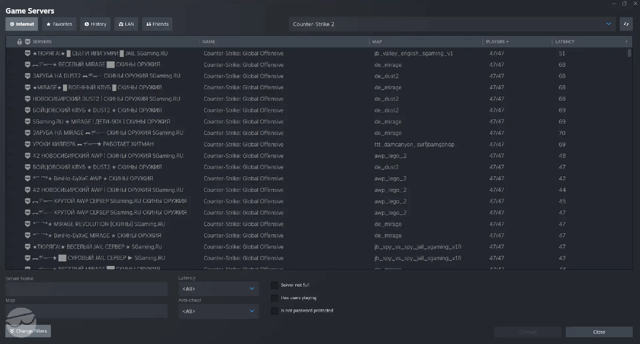 cs2 servers for 1v1