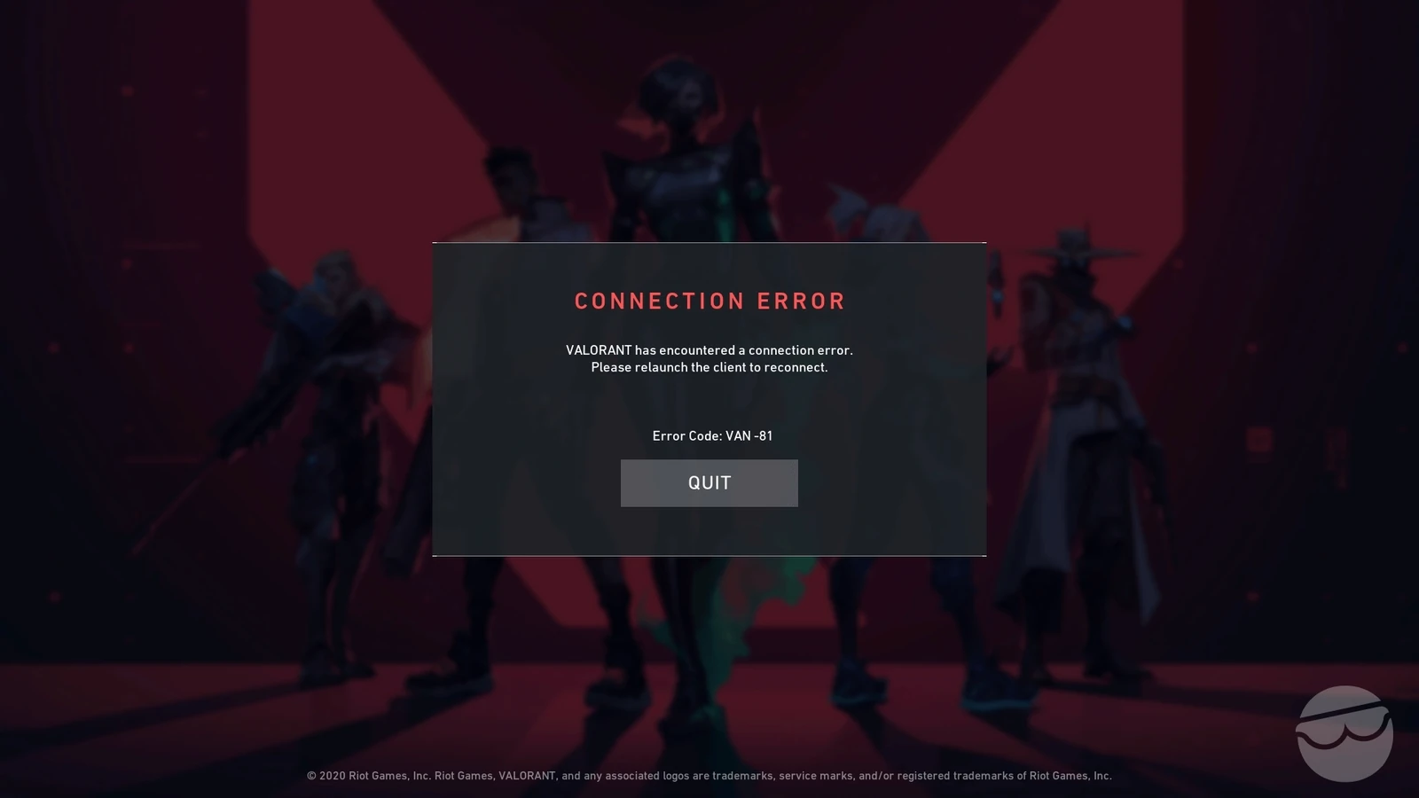 what is van 81 error in valorant