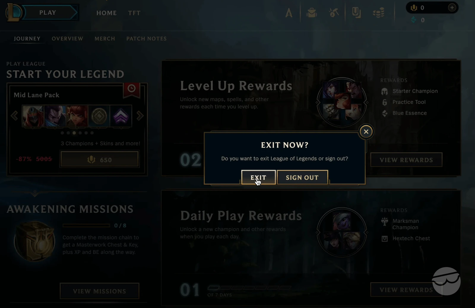 how to delete LoL