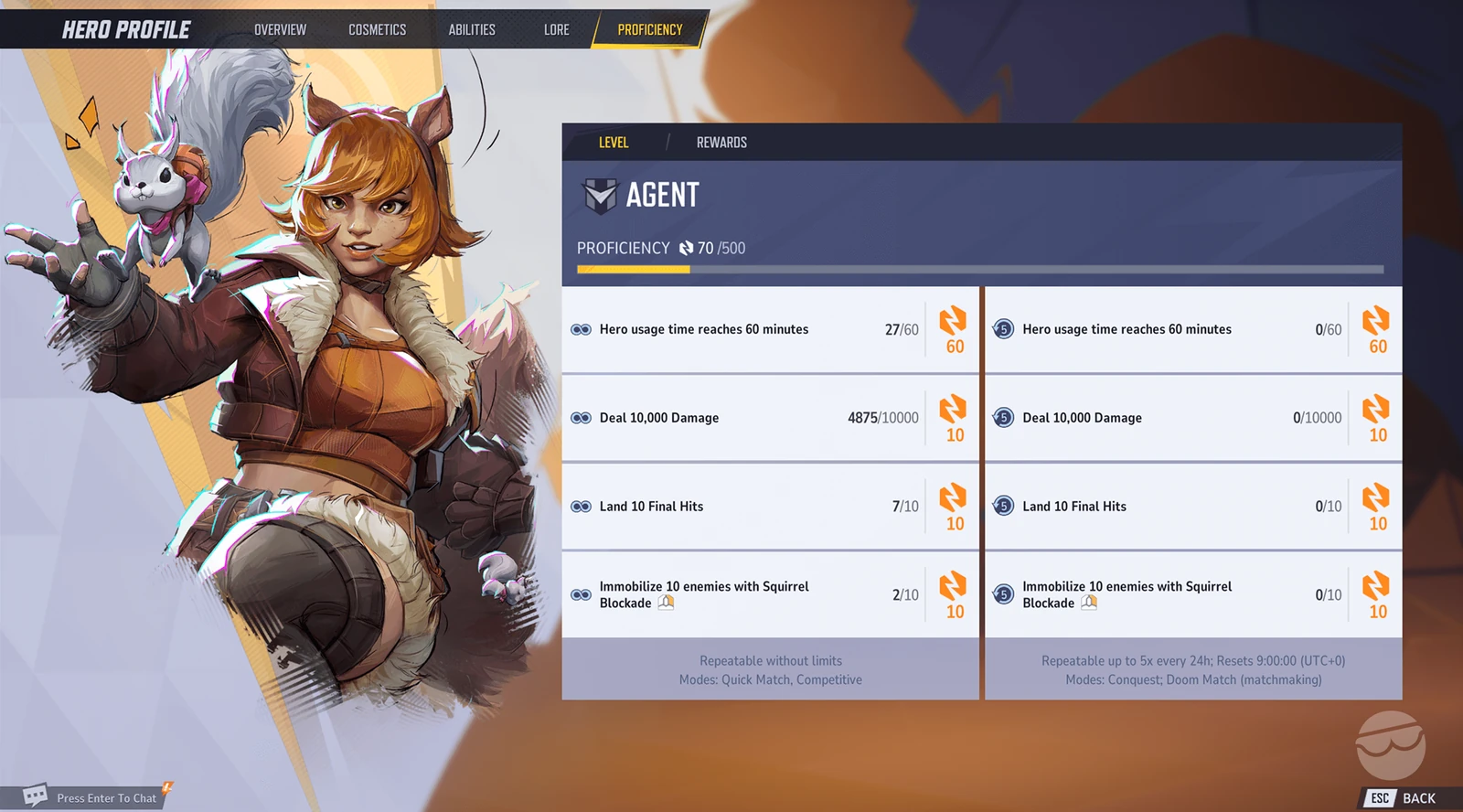 squirrel girl proficiency missions marvel rivals