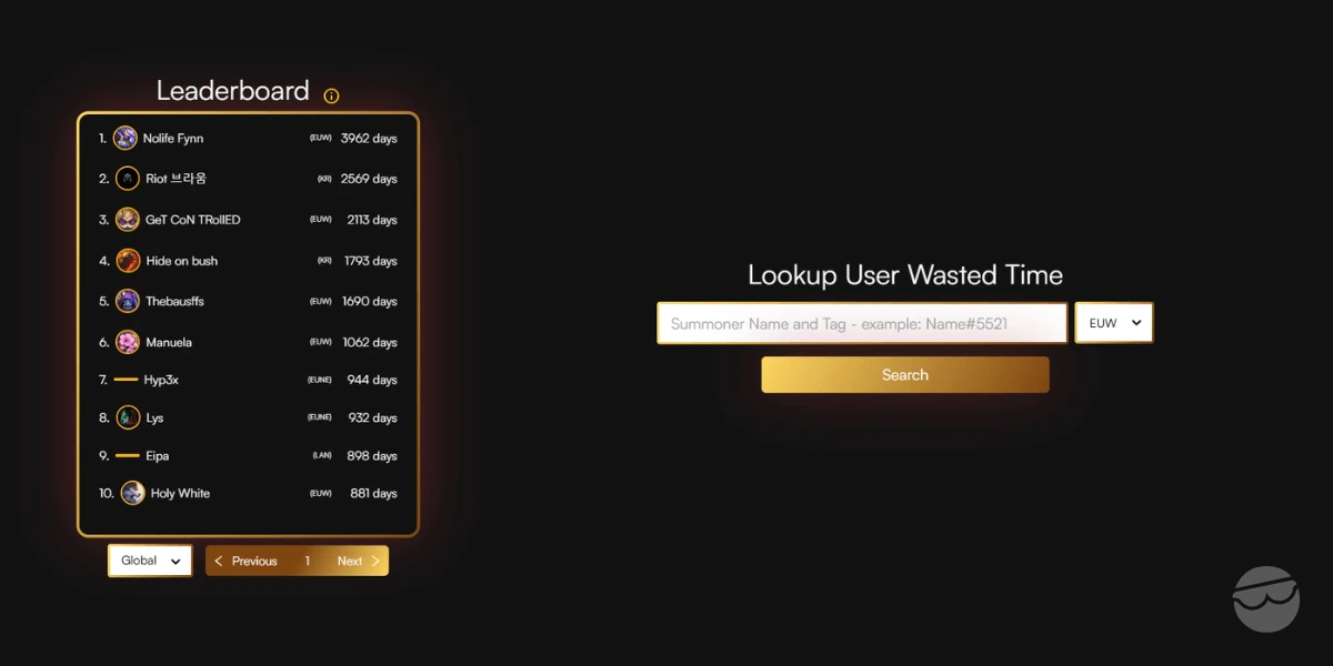 tracking league of legends playtime