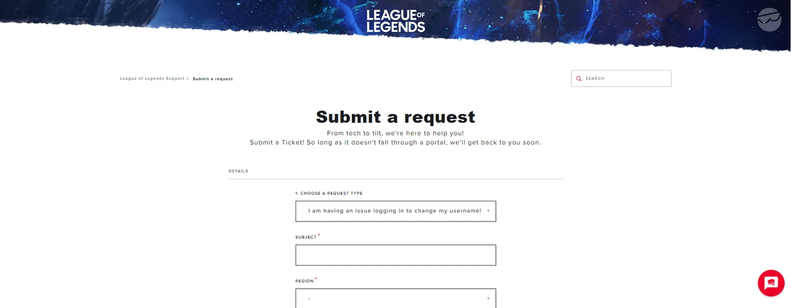 unable to change name in lol