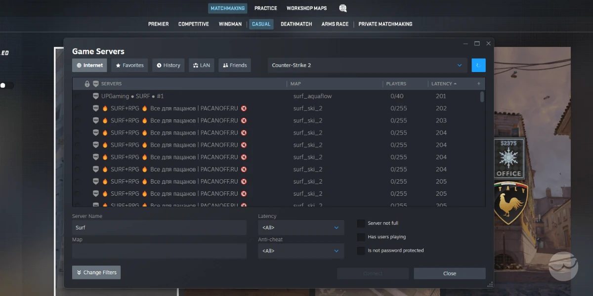 cs2 surf servers
